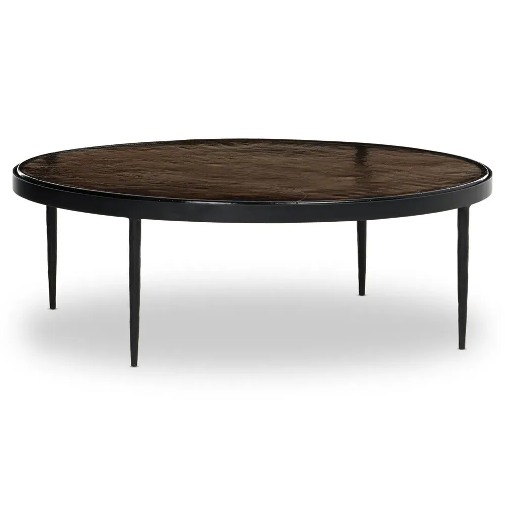 Finn Coffee Table - Brown, Glass