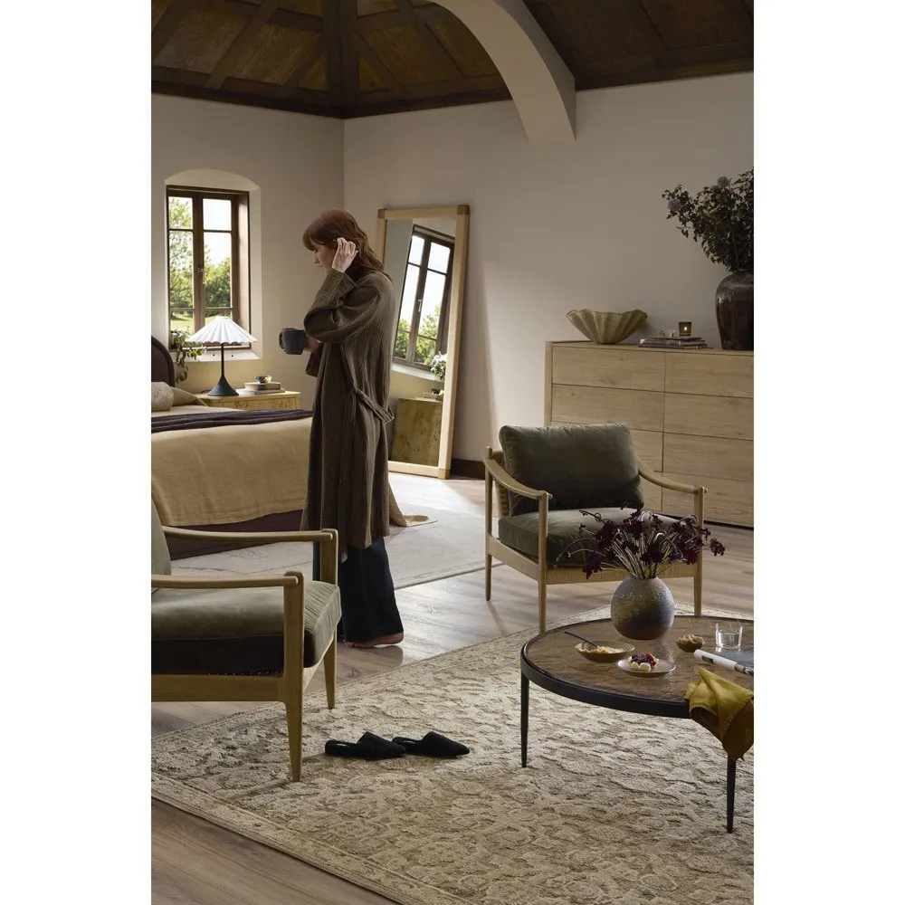 Finn Coffee Table - Brown, Glass