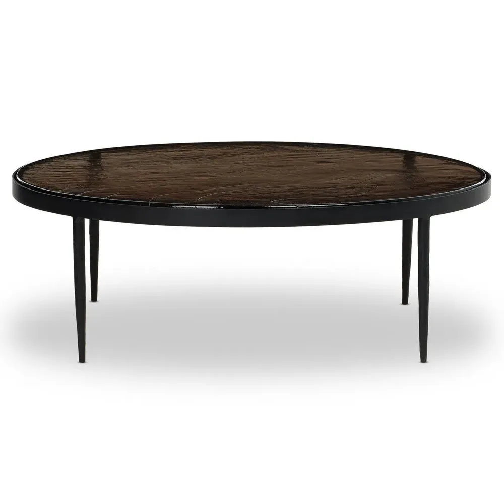Finn Coffee Table - Brown, Glass