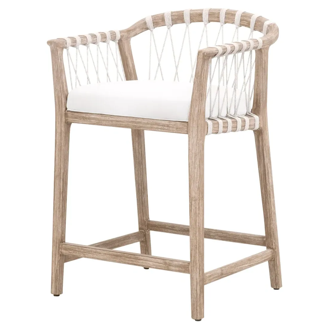 Finn Counter Stool - Grey, Mahogany