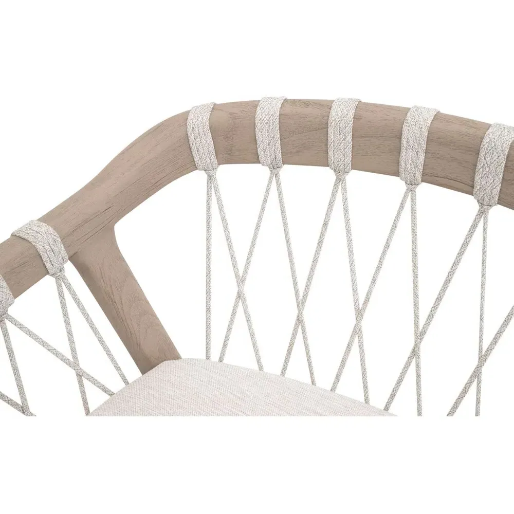 Finn Counter Stool - White, Teak