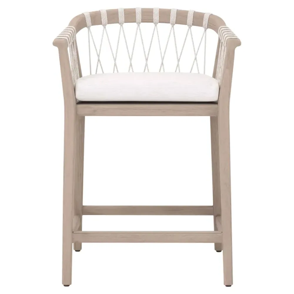 Finn Counter Stool - White, Teak image