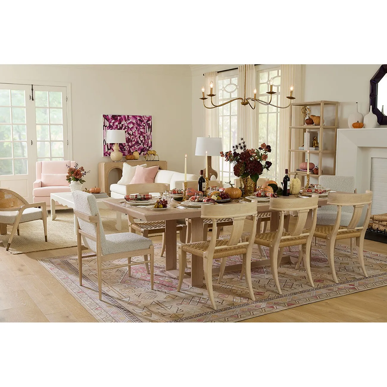 Finn Extendable Dining Table - Sand, Oak