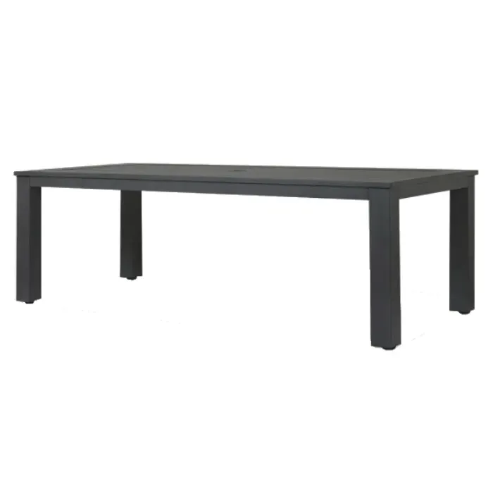 Finn Rectangular Outdoor Dining Table - Grey, Aluminum