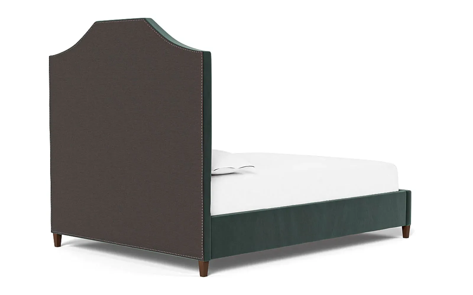 Finnegan King Size Bed Frame - Lagoon, Velvet