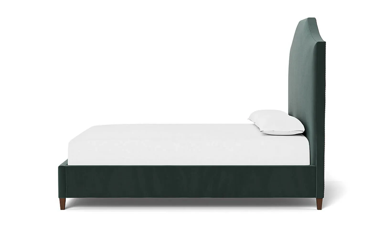 Finnegan Queen Size Bed Frame - Lagoon, Velvet