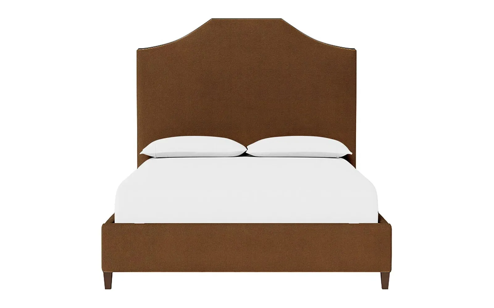 Finnegan Queen Size Bed Frame - Spice, Velvet