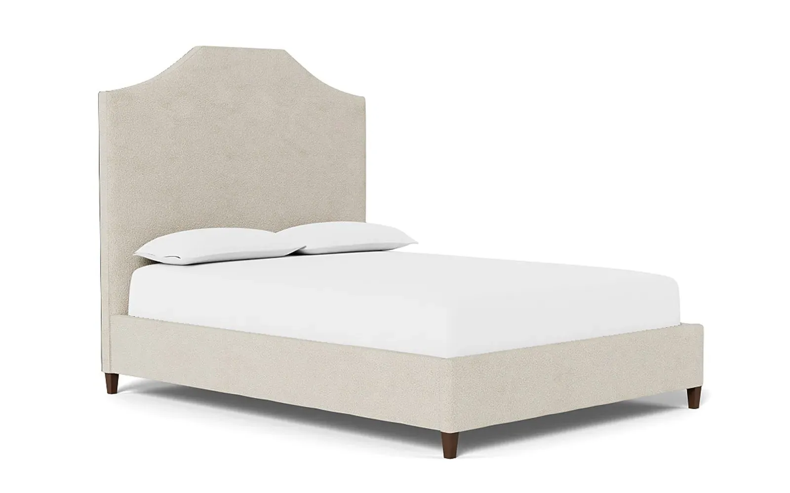 Finnegan Queen Size Bed Frame - Sugar Cookie, Boucle