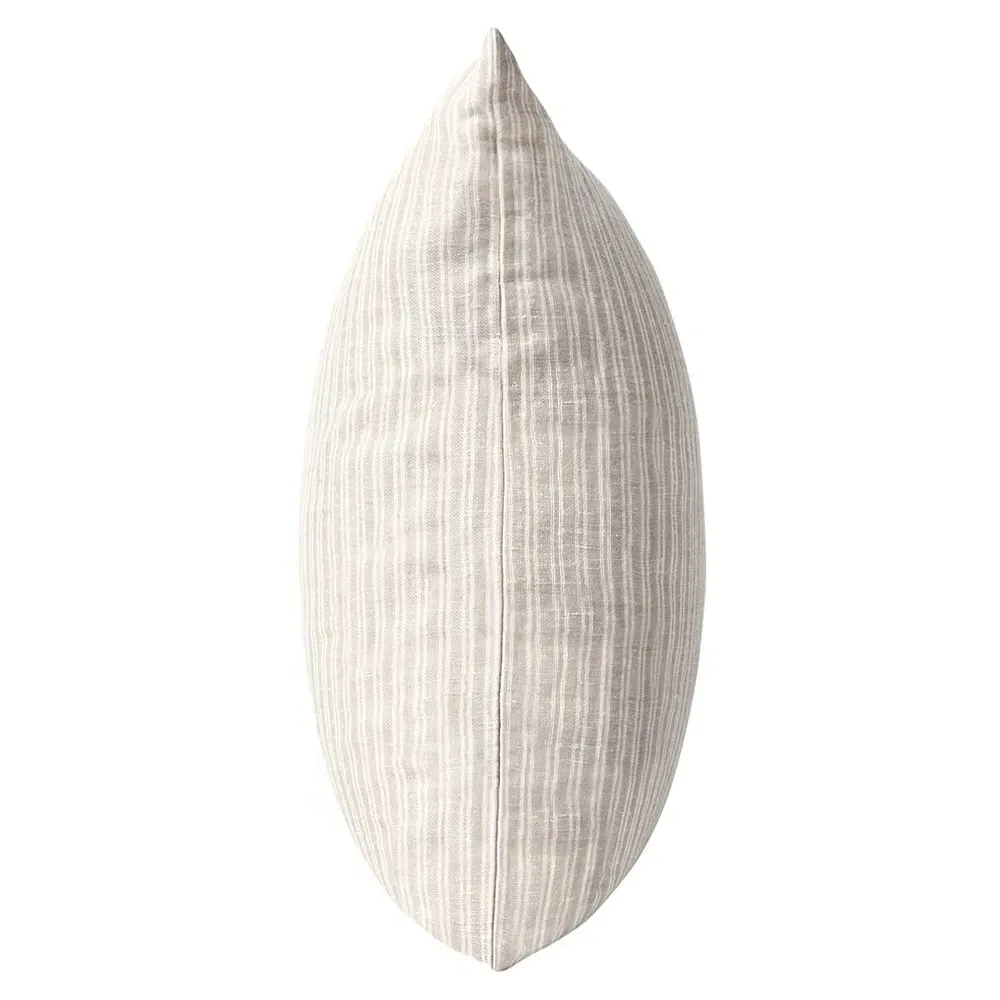 Fiona 22x22 Throw Pillow with Stripe Design - Light Brown, Cotton