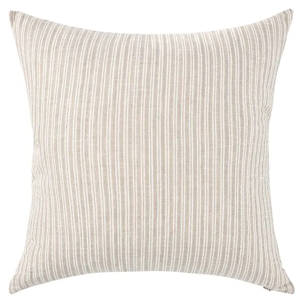 Fiona 22x22 Throw Pillow with Stripe Design - Light Brown, Cotton image