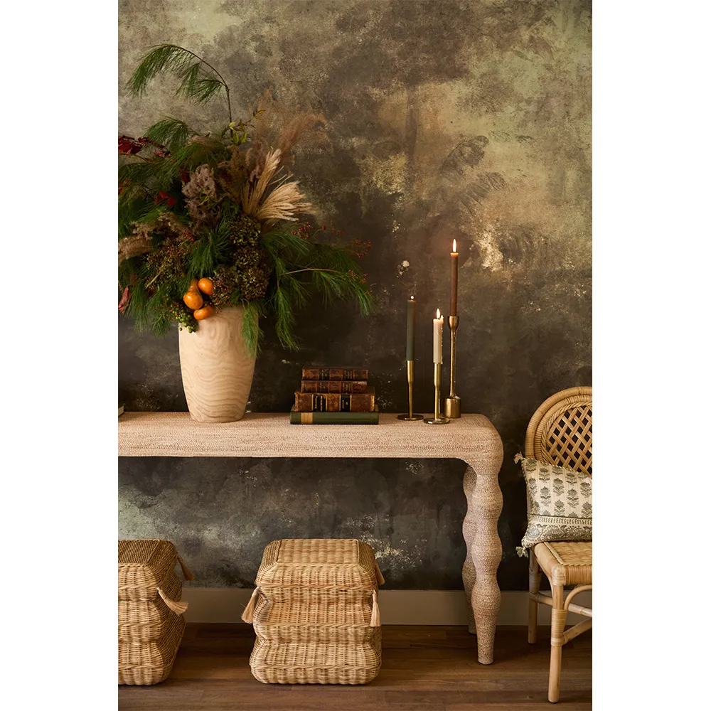 Fiona Square Stool - Natural, Rattan