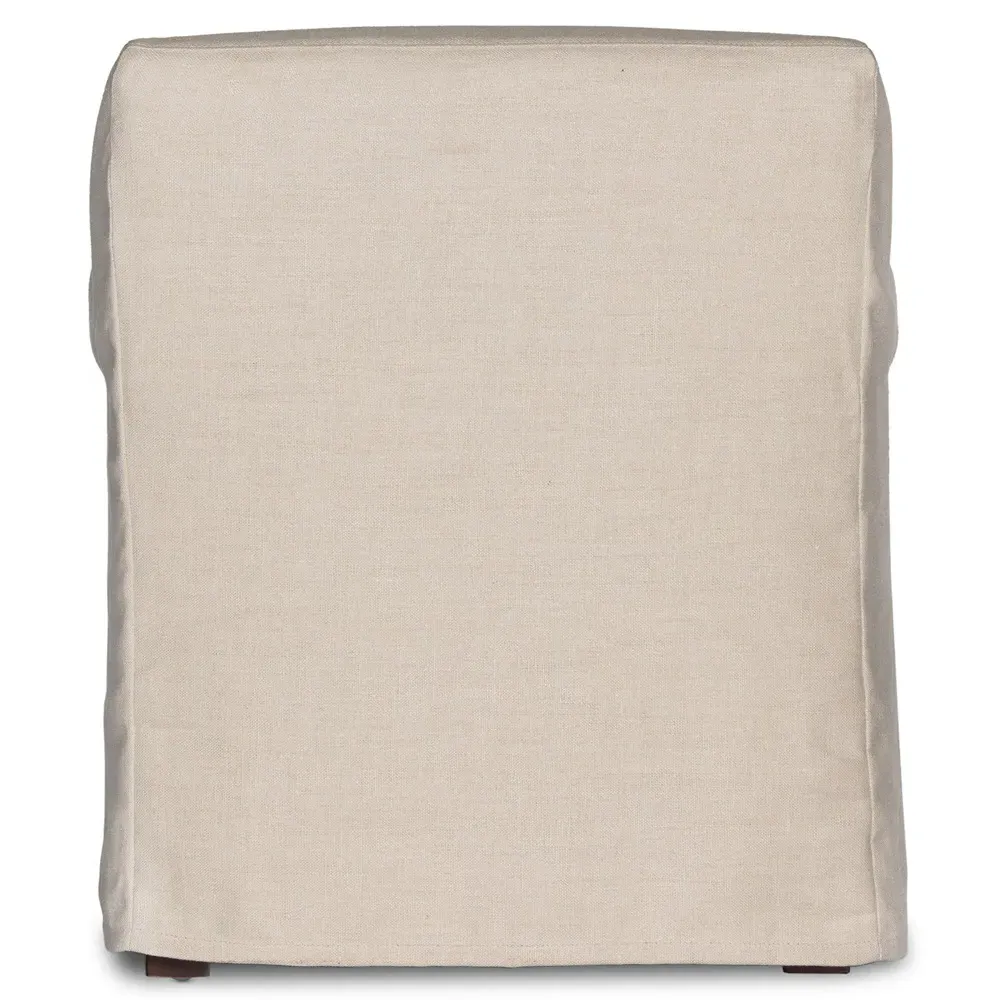 Fiona Upholstered Dining Arm Chair - Beige, Linen