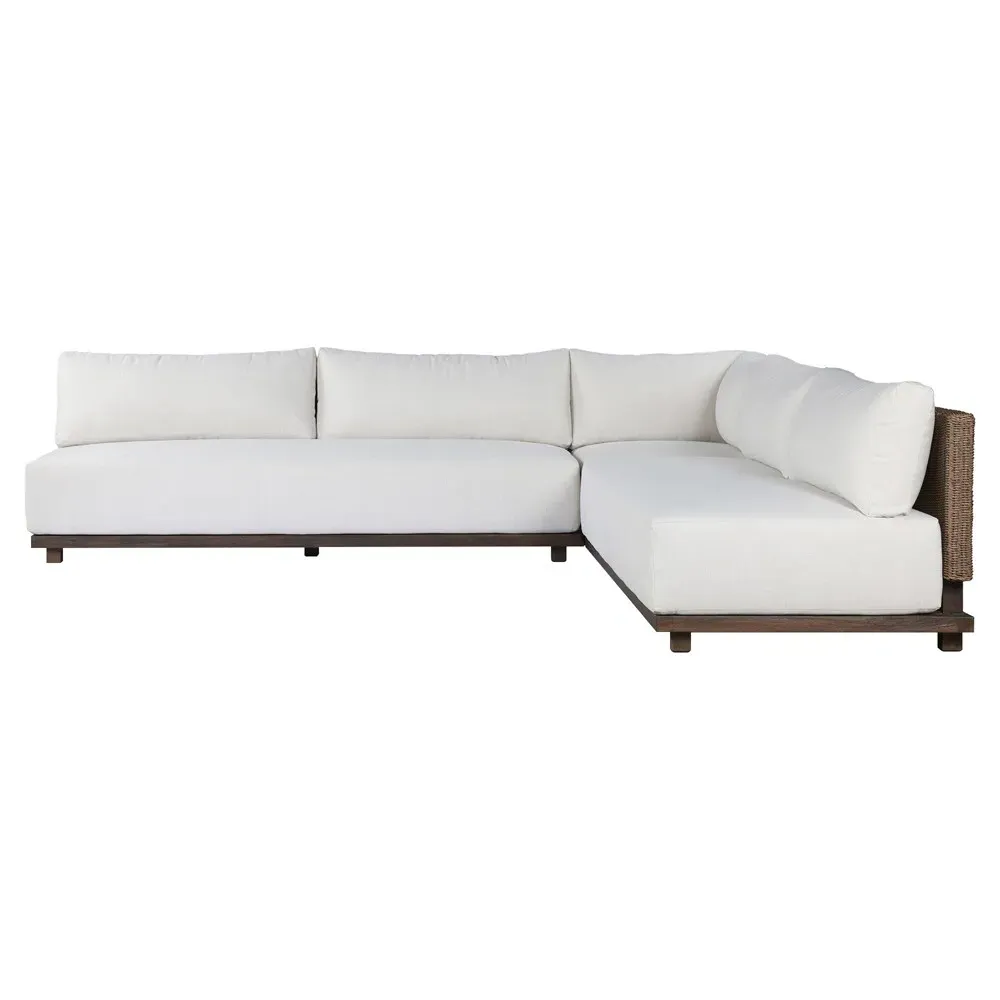 Fiora Corner Sectional - Dark Brown, Teak