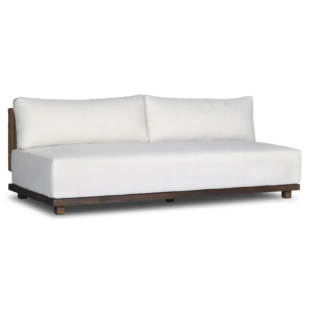 Fiora Outdoor Sofa - Dark Brown, Teak
