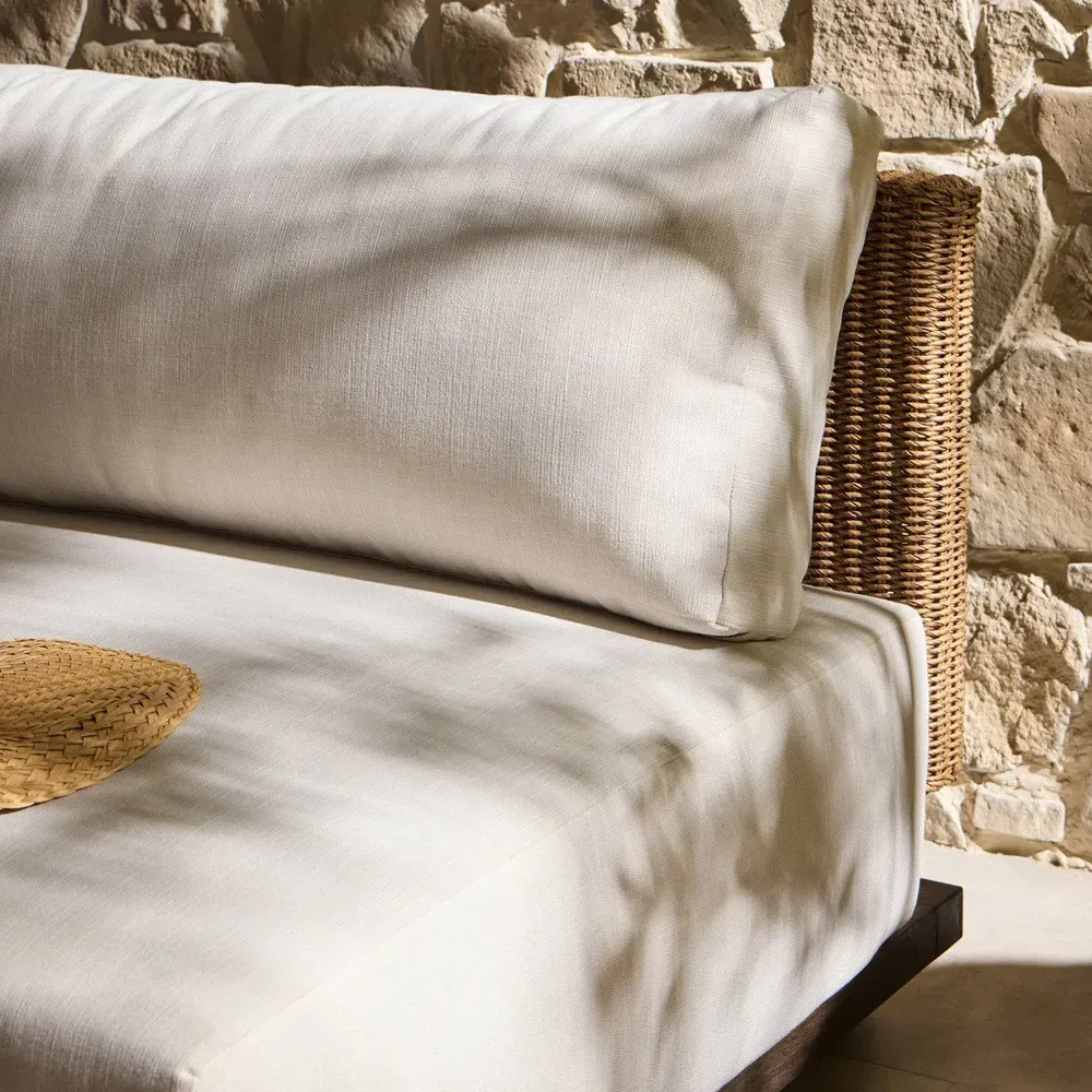 Fiora Outdoor Sofa - Dark Brown, Teak