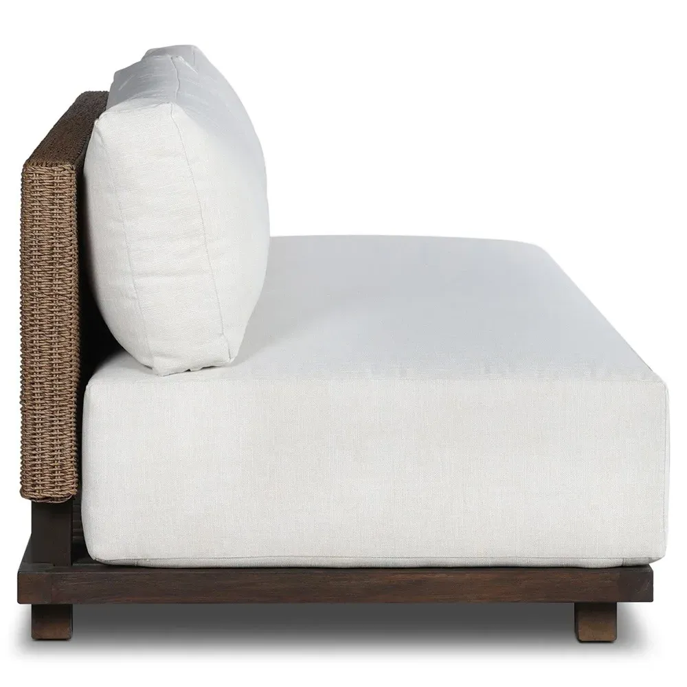 Fiora Outdoor Sofa - Dark Brown, Teak