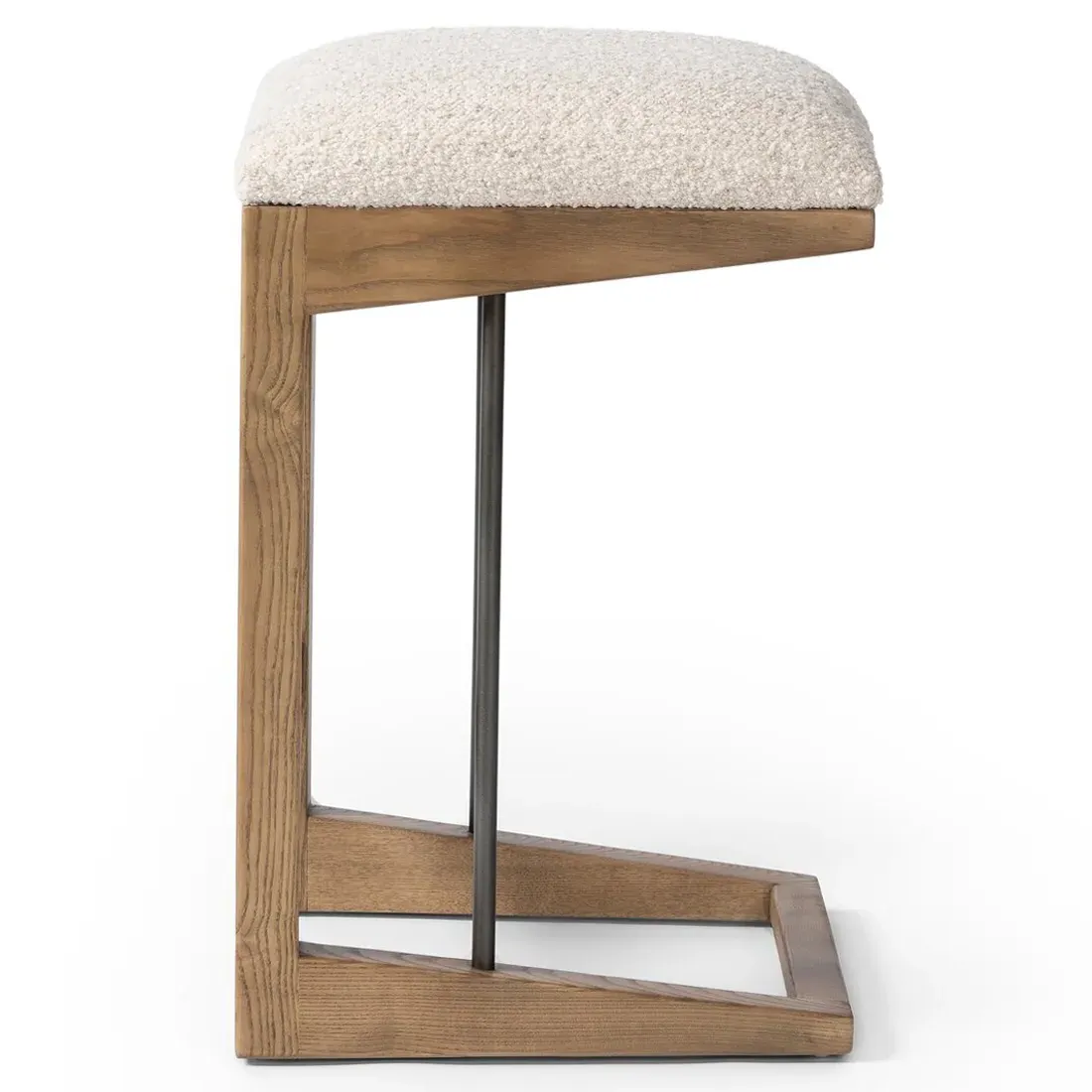 Fiorell Backless Counter Stool - Off White, Oak