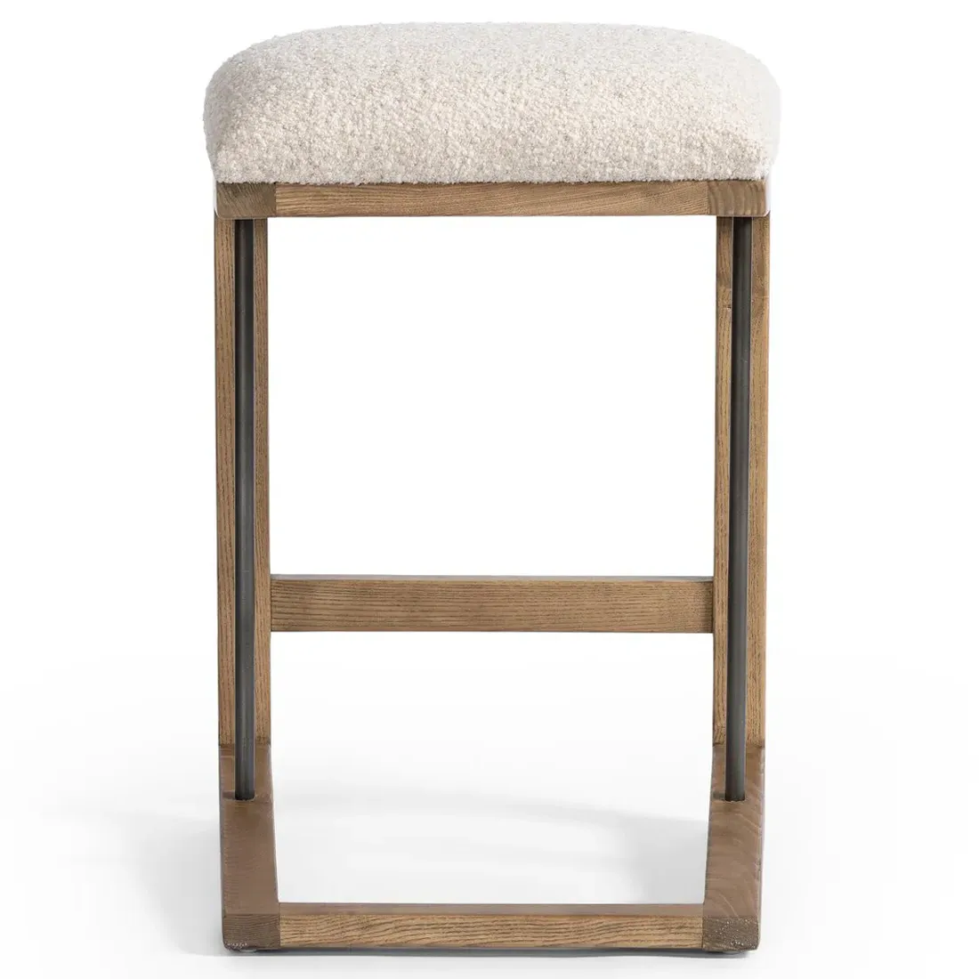 Fiorell Backless Counter Stool - Off White, Oak