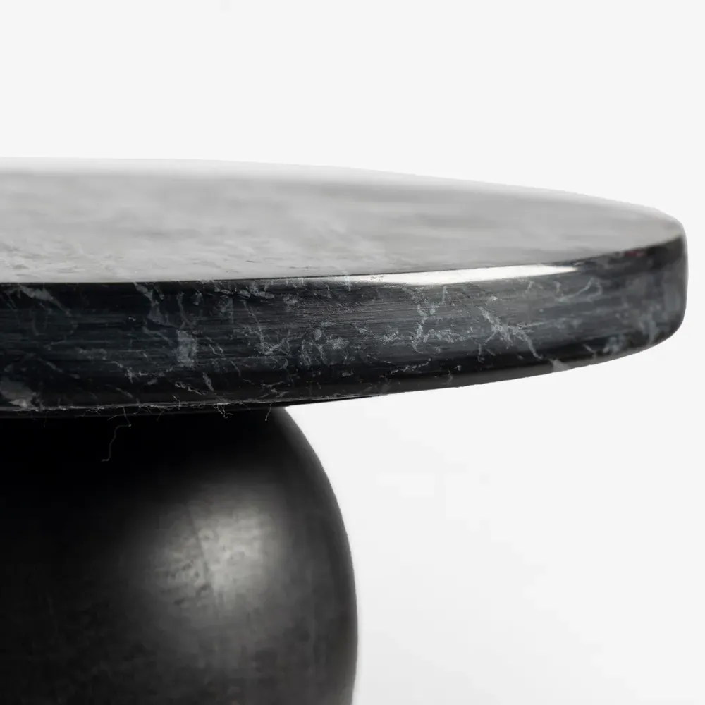 Fiorella Drink Table - Black, Oak Wood