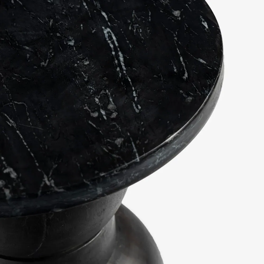 Fiorella Drink Table - Black, Oak Wood