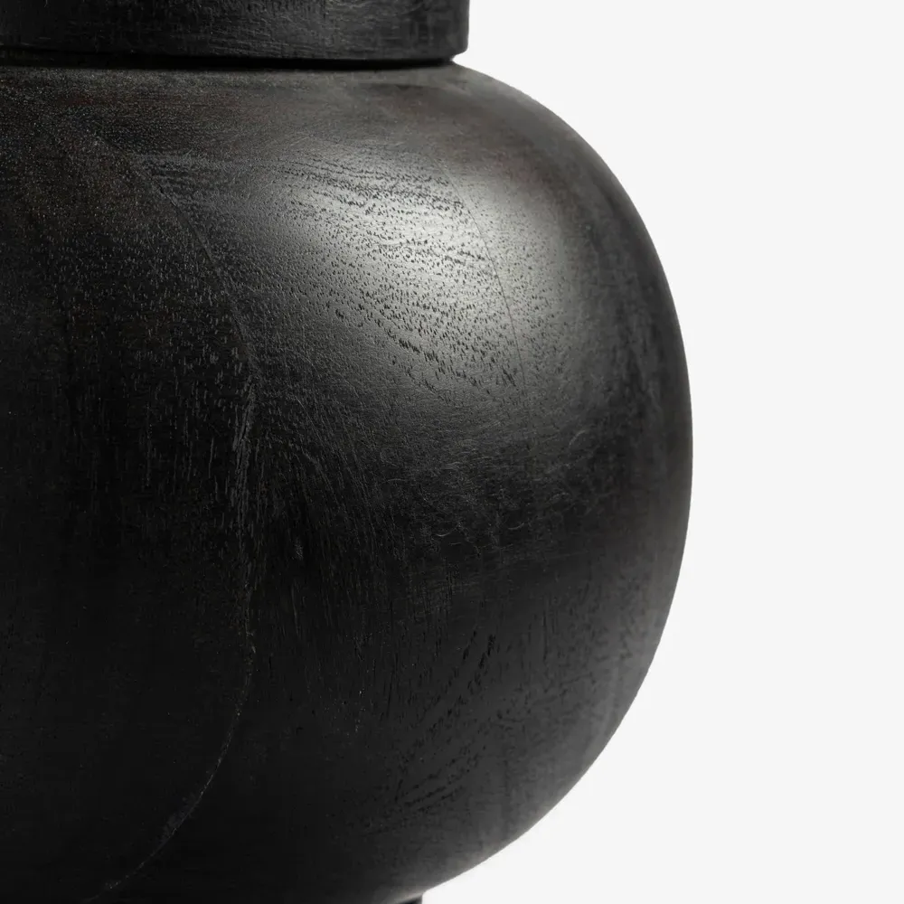 Fiorella Drink Table - Black, Oak Wood