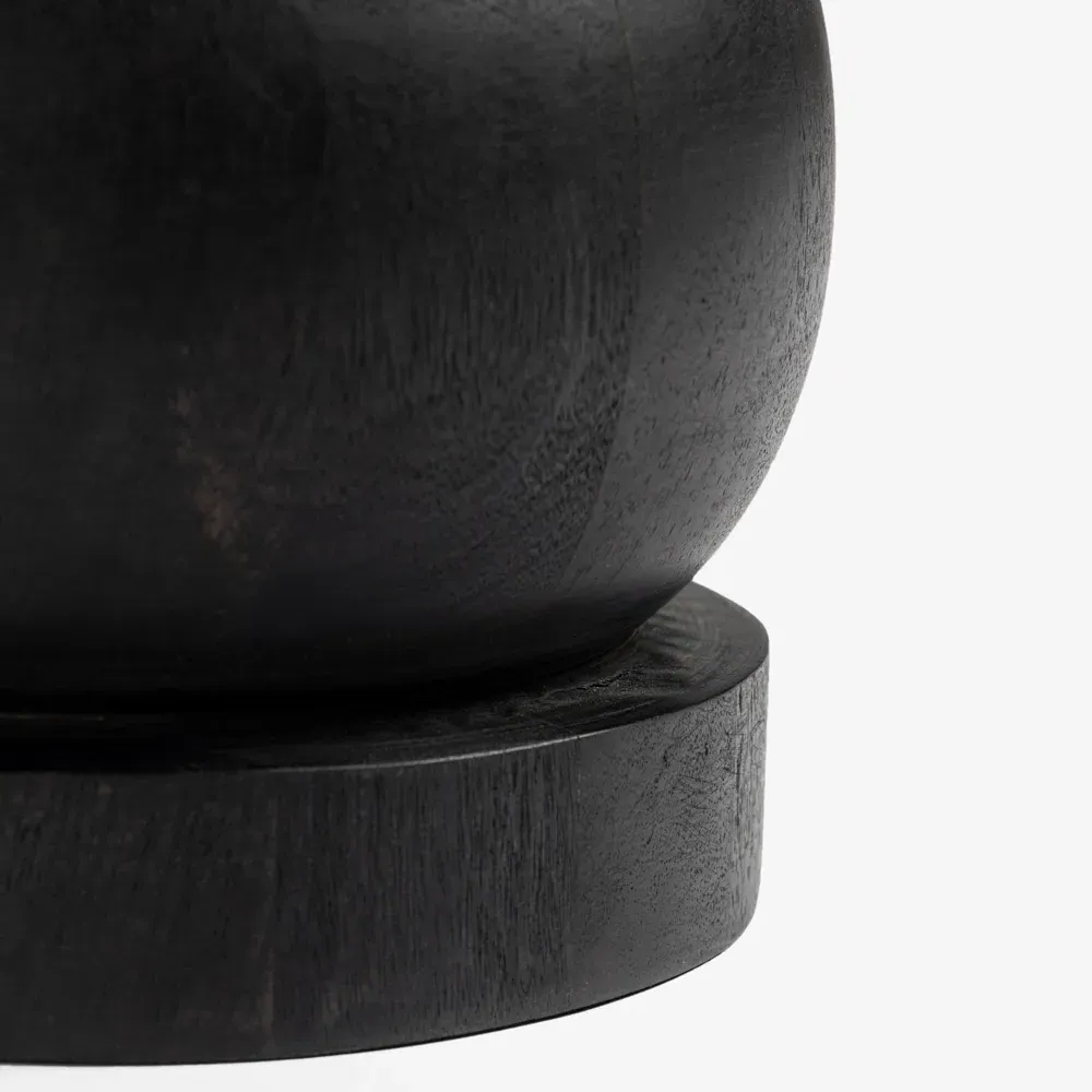 Fiorella Drink Table - Black, Oak Wood