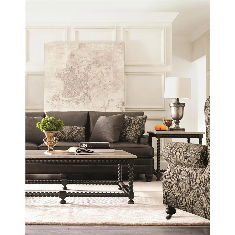 Fiori Barley Twist Side Table - Brown, Wood