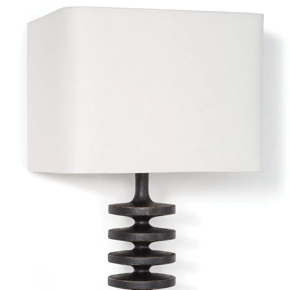 Fishbone Wall Sconce - Ebony, Birch Wood