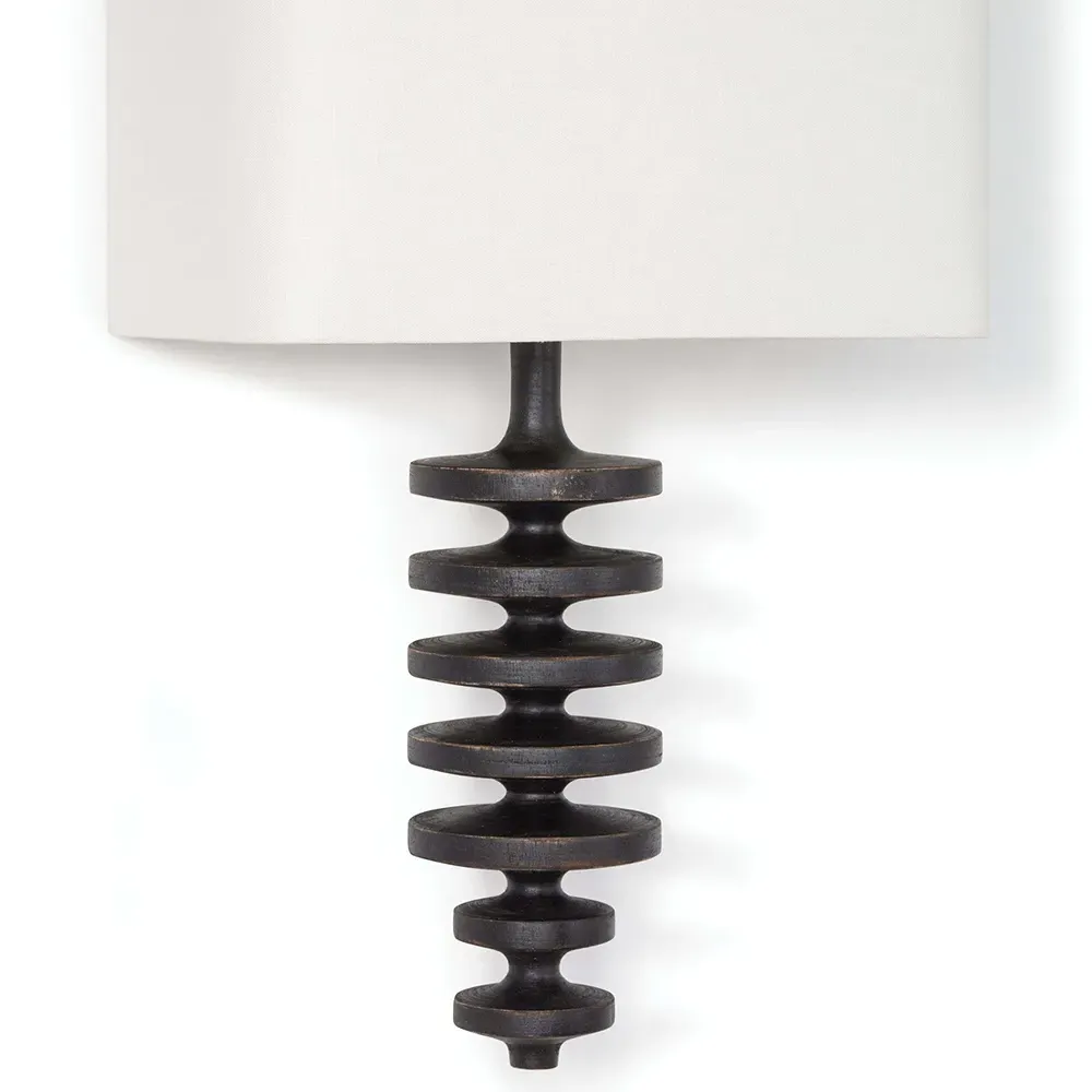 Fishbone Wall Sconce - Ebony, Birch Wood