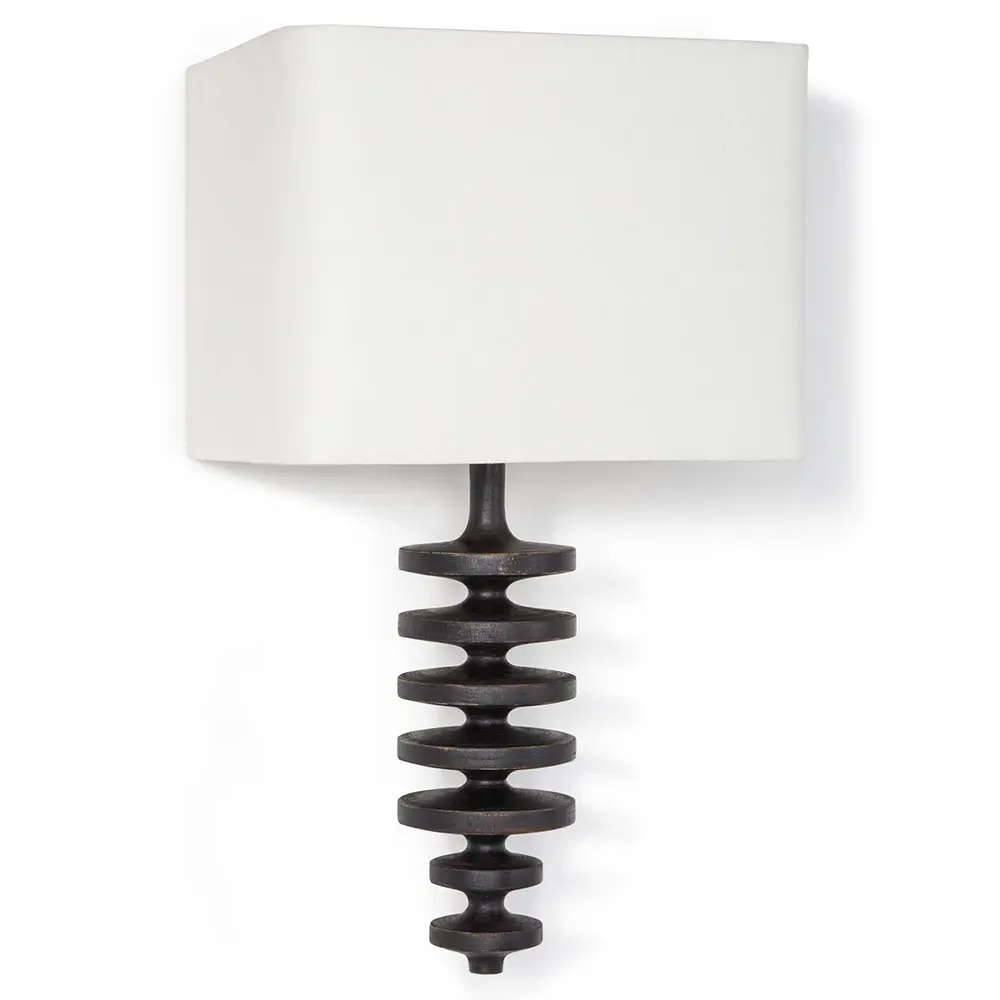Fishbone Wall Sconce - Ebony, Birch Wood image