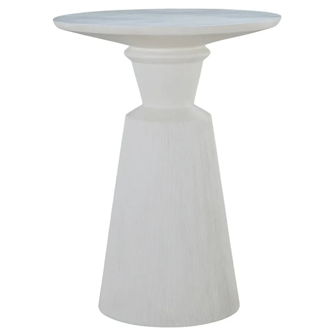 Fisher Round Outdoor Bar Table - White, Stone