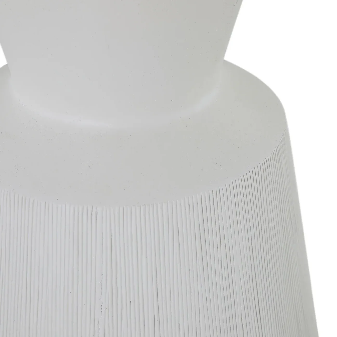 Fisher Round Outdoor Counter Table - White, Stone