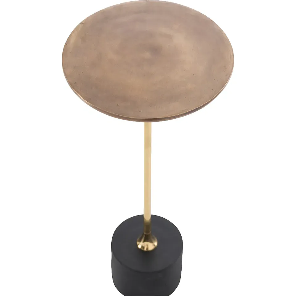 Fitz Round Drink Table - Gold, Brass