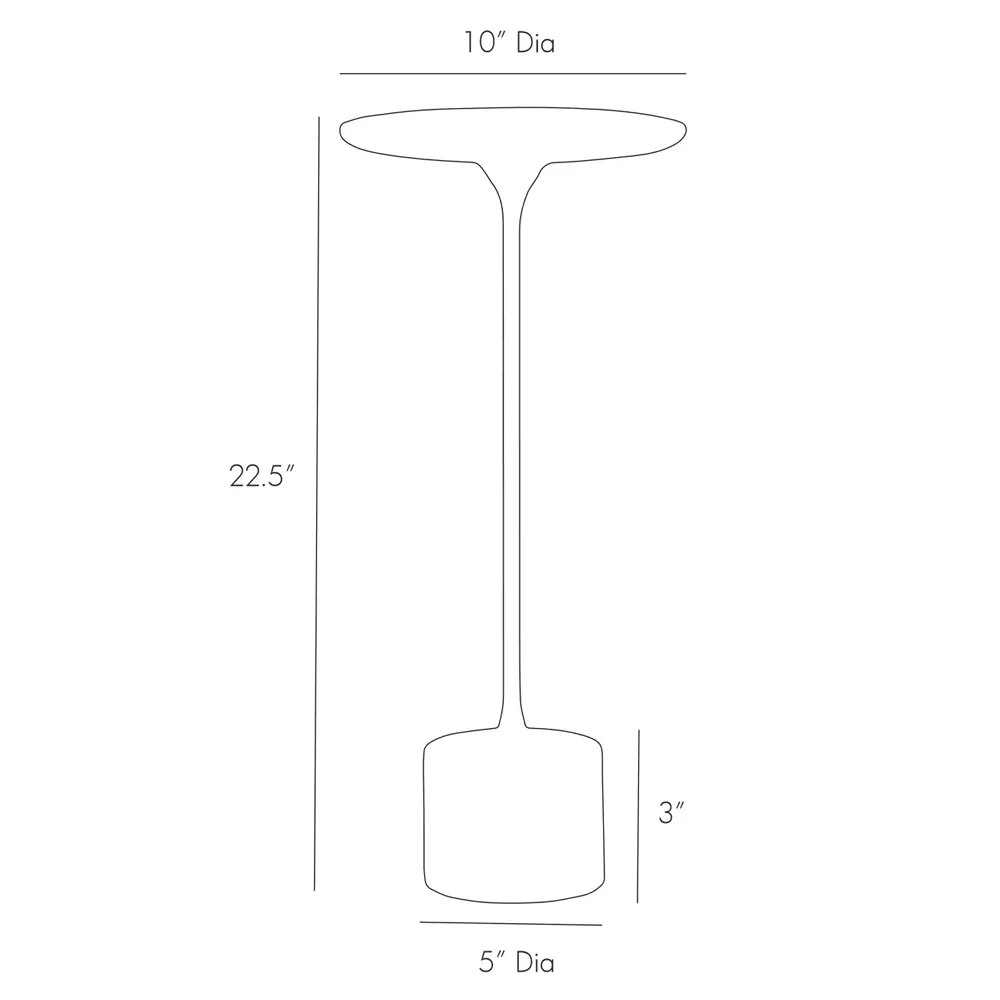 Fitz Round Drink Table - Gold, Brass
