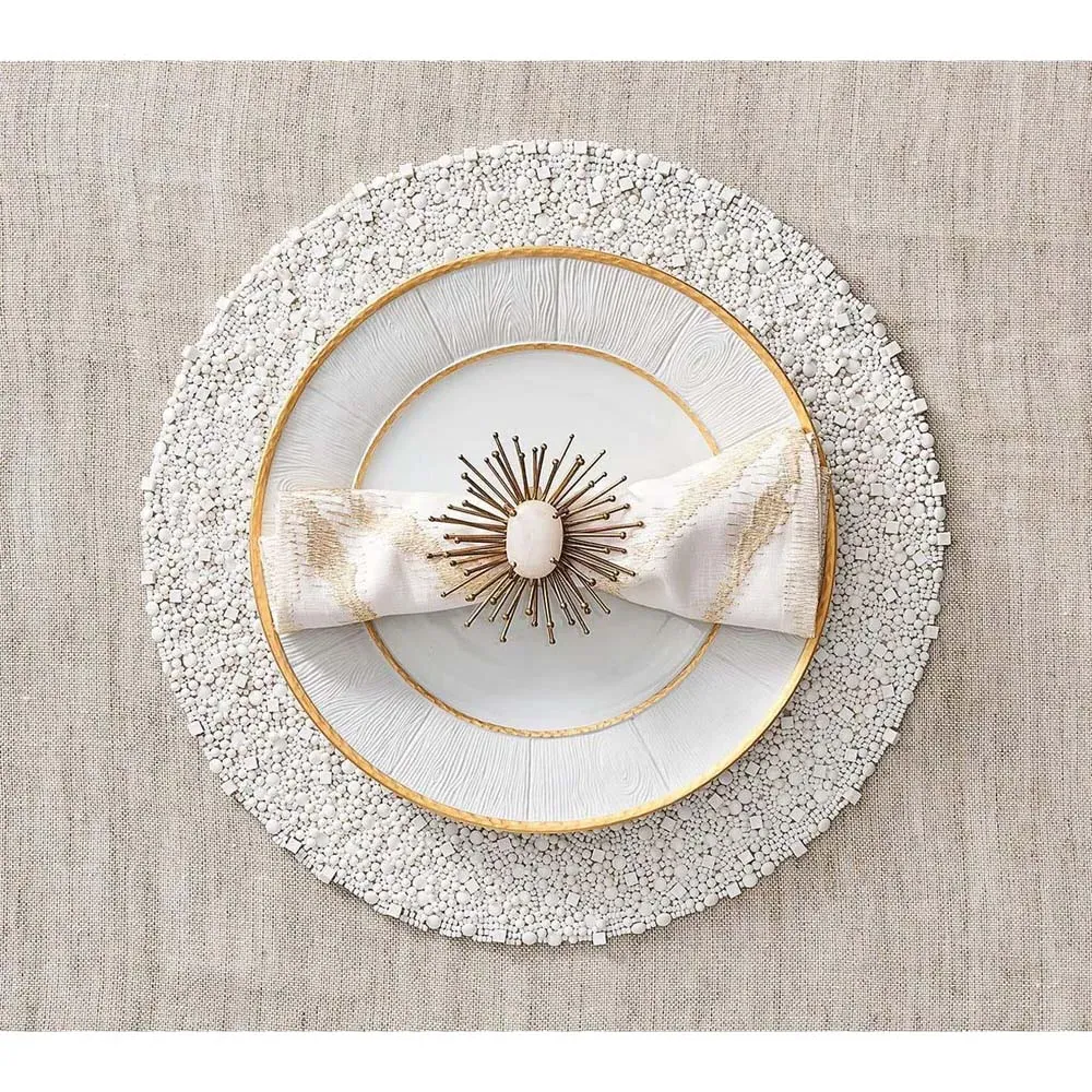 Flare Napkin Ring Set of 4 - Gold, Brass