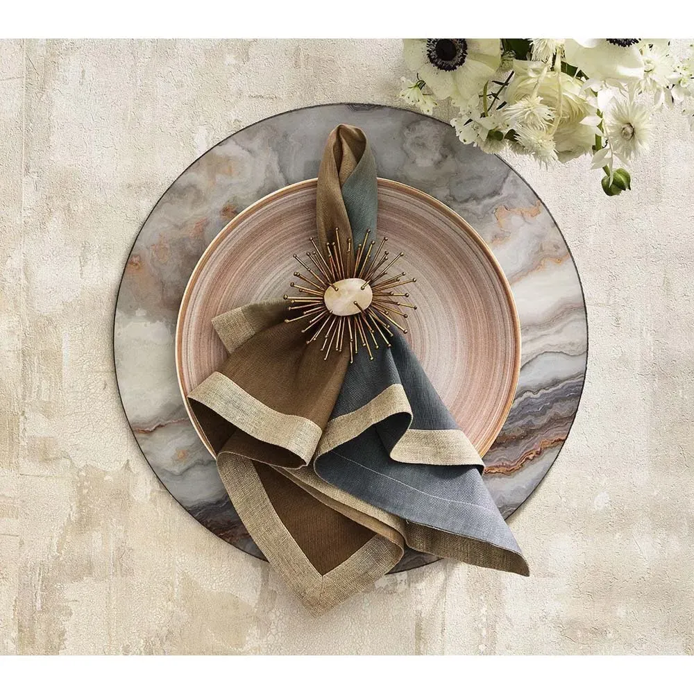 Flare Napkin Ring Set of 4 - Gold, Brass