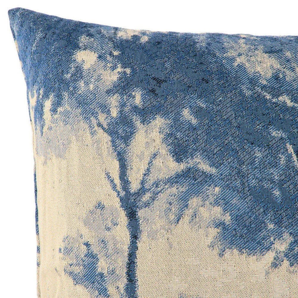 Flavian Toile Throw Pillow - Blue, Viscose Polyester