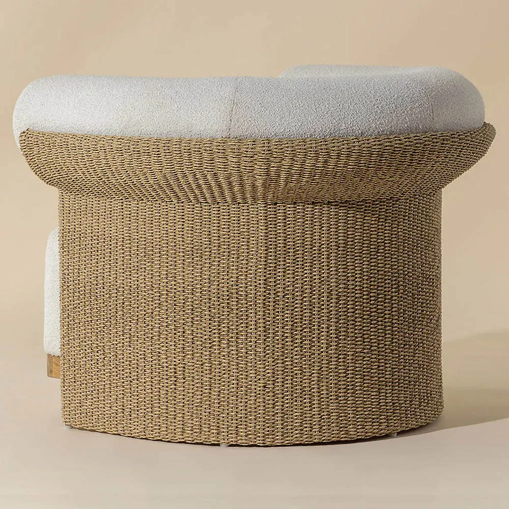 Fletcher Outdoor Lounge Chair - Cream, Boucle