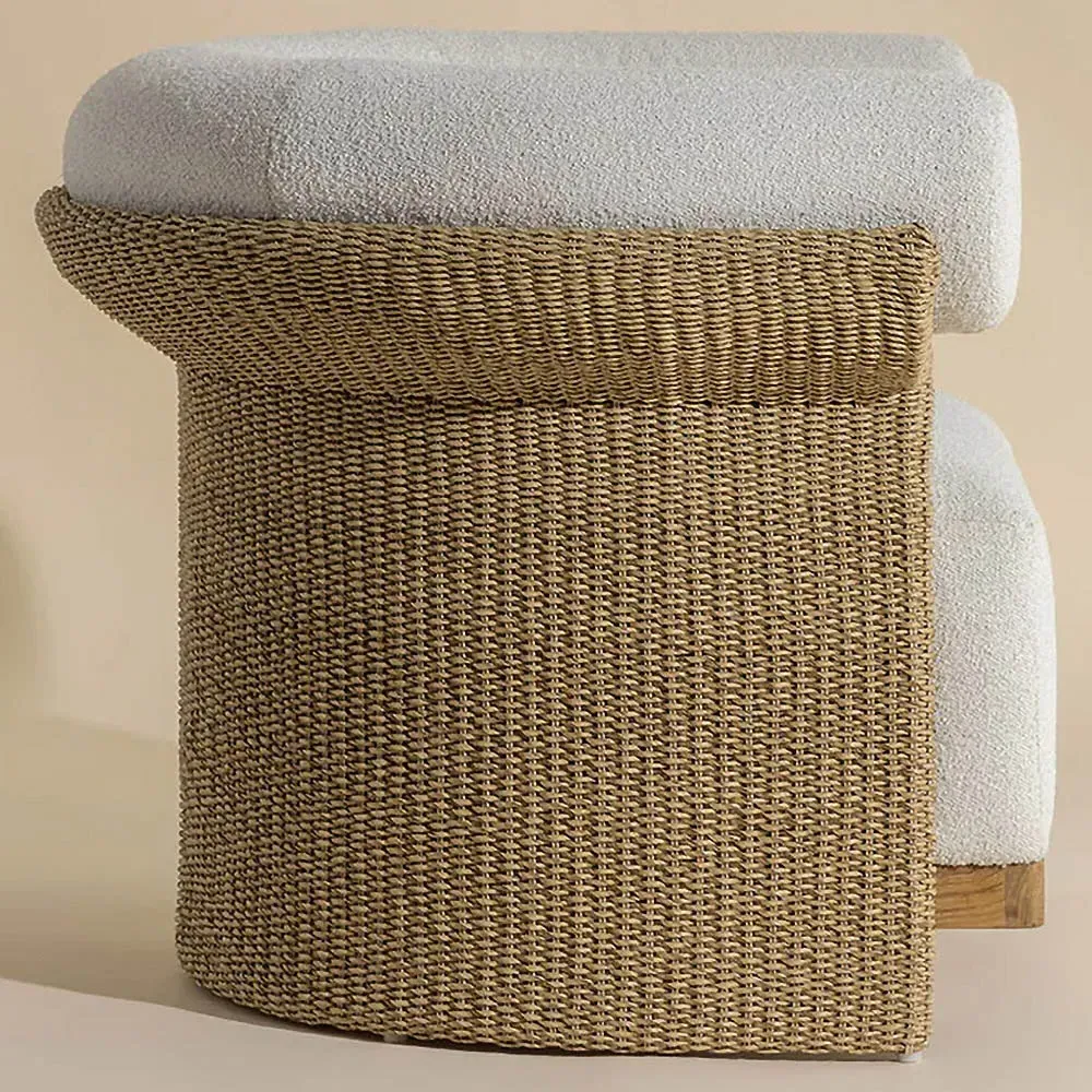 Fletcher Outdoor Lounge Chair - Cream, Boucle