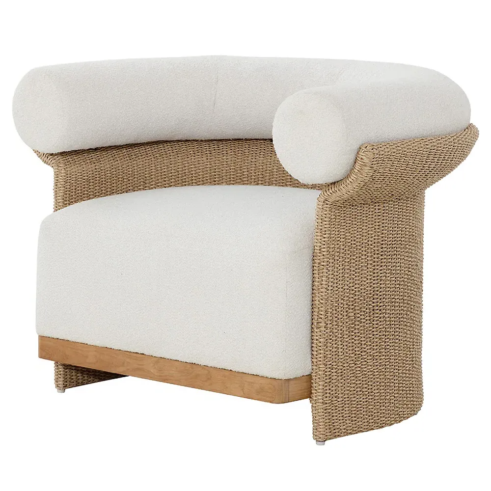 Fletcher Outdoor Lounge Chair - Cream, Boucle