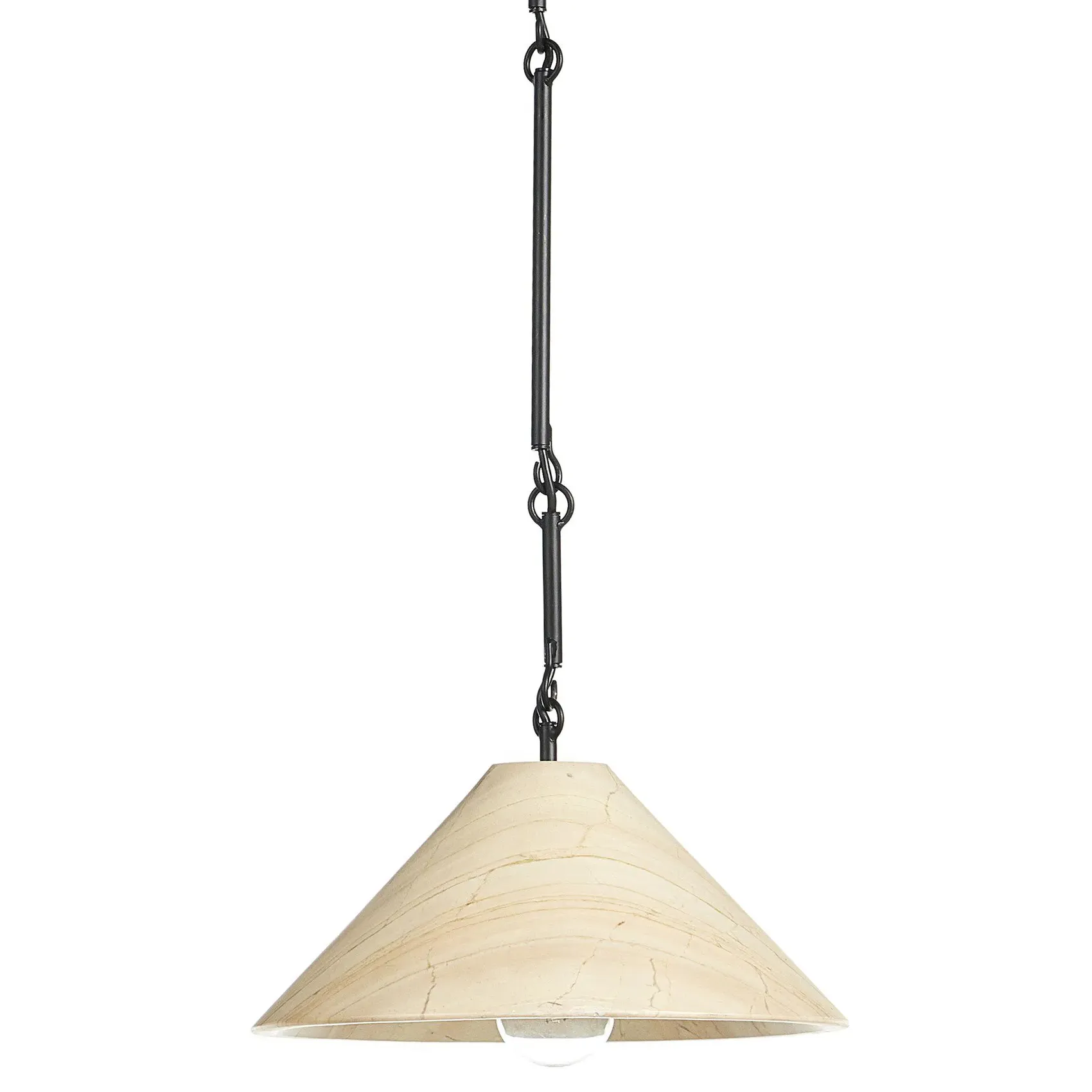 Fleur Single Pendant Light - Ecru, Marble