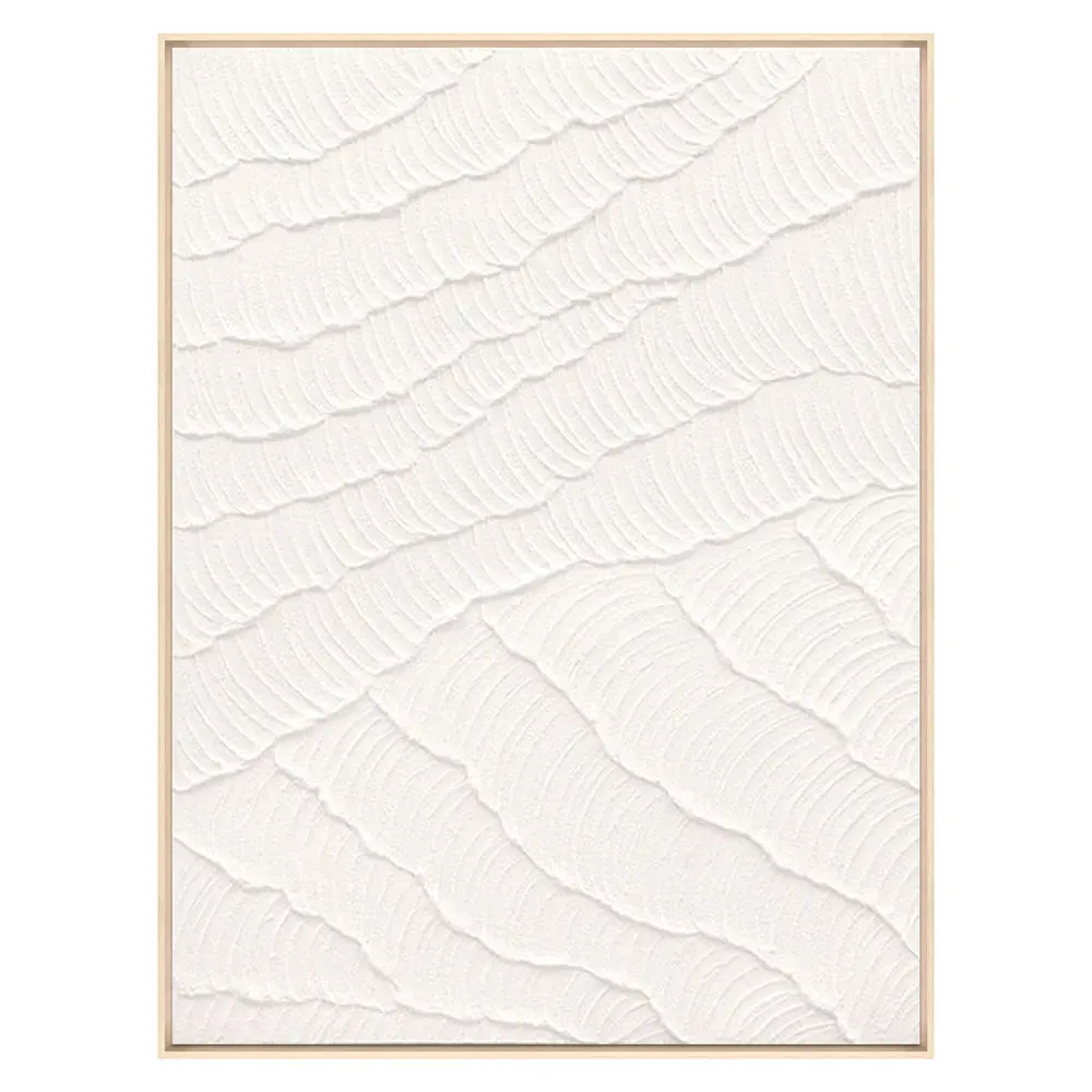 Flora Abstract Frame Painting II - White, Canvas