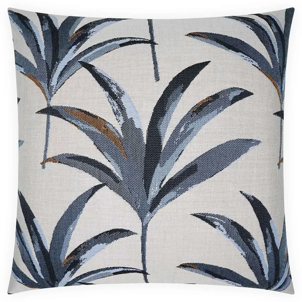 Flora Square Throw Pillow - Blue, Sunbrella Acrylic