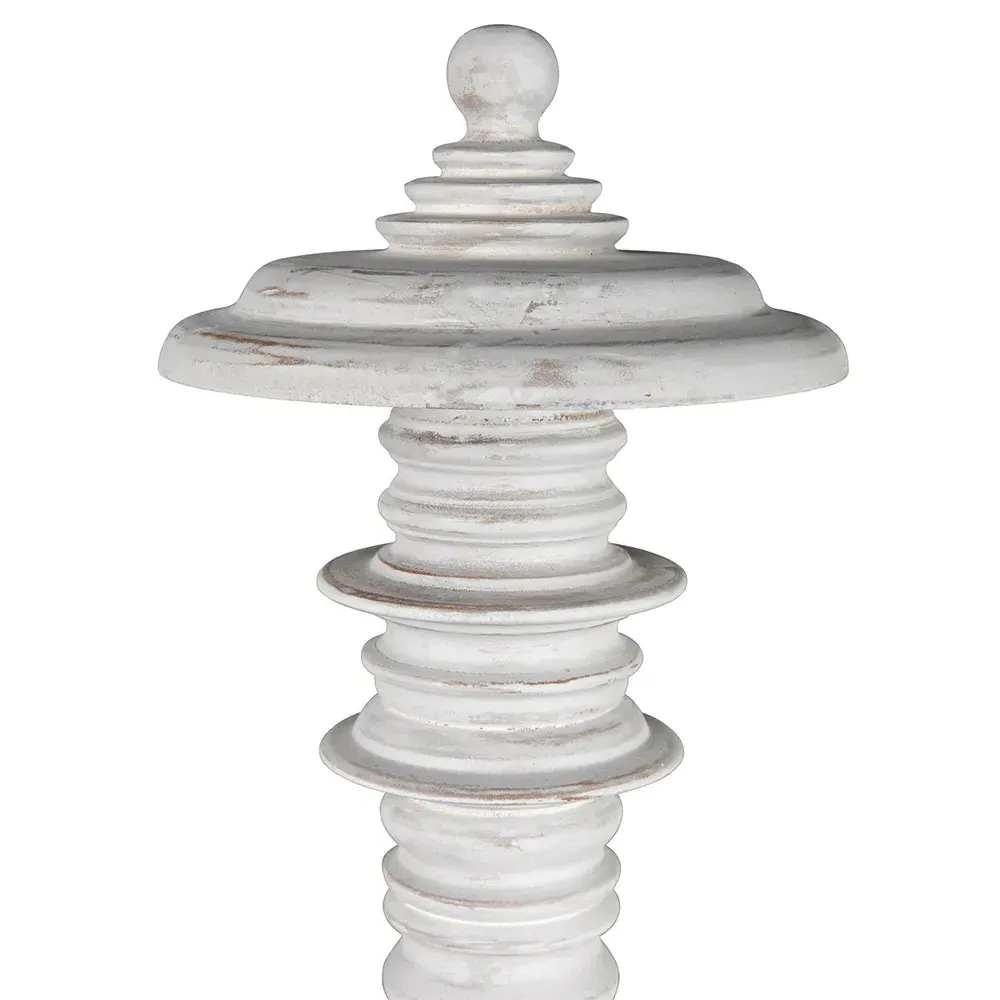 Floren King Size Four Poster Bed - White Wash, Mahogany