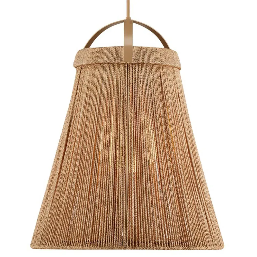 Florence Abaca Rope Pendant Light - Natural, Beige