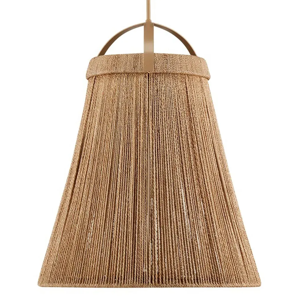 Florence Abaca Rope Pendant Light - Natural, Beige