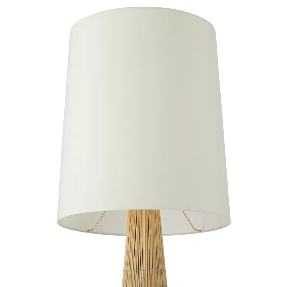 Florence Buri Midrib Floor Lamp - Black