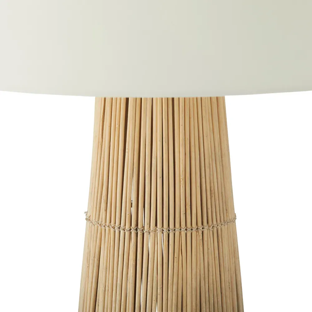 Florence Buri Midrib Floor Lamp - Black