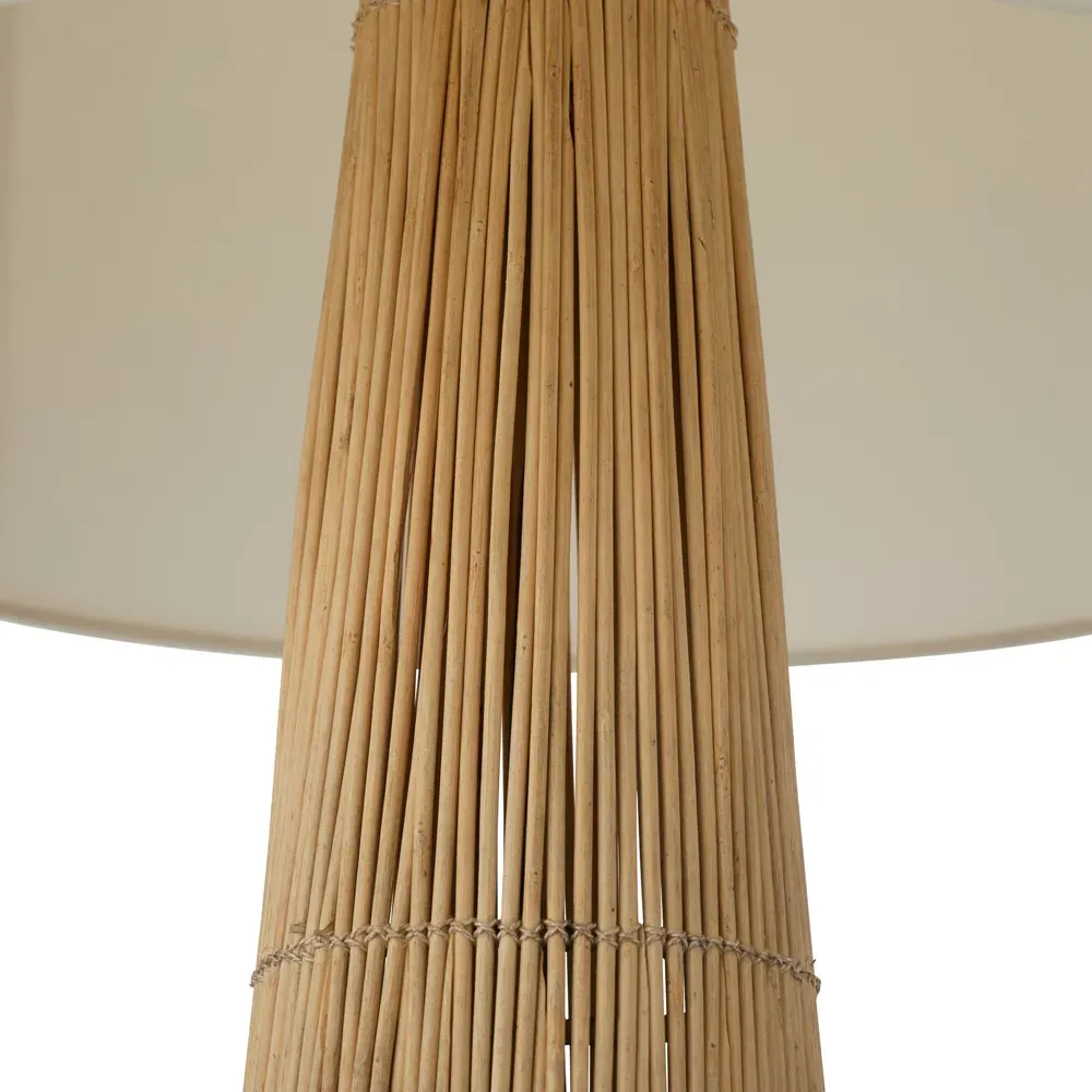 Florence Buri Midrib Floor Lamp - Black