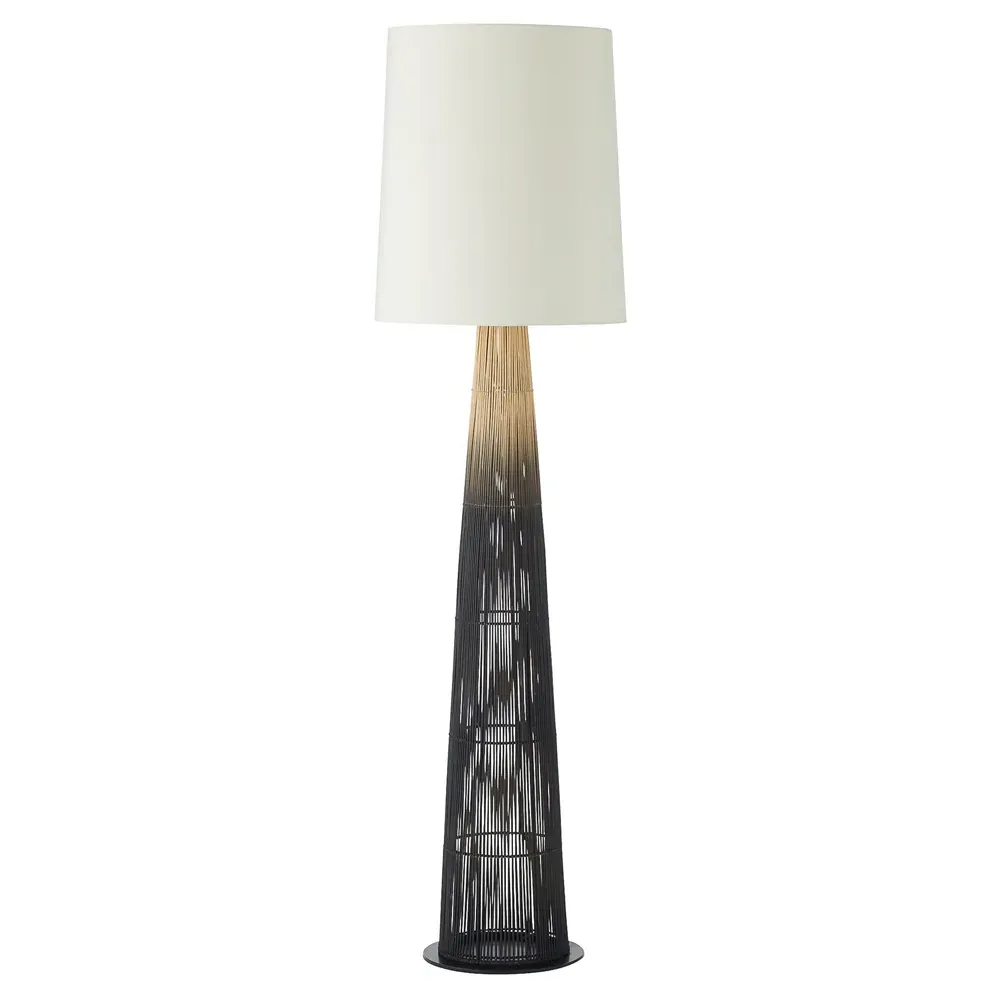 Florence Buri Midrib Floor Lamp - Black image